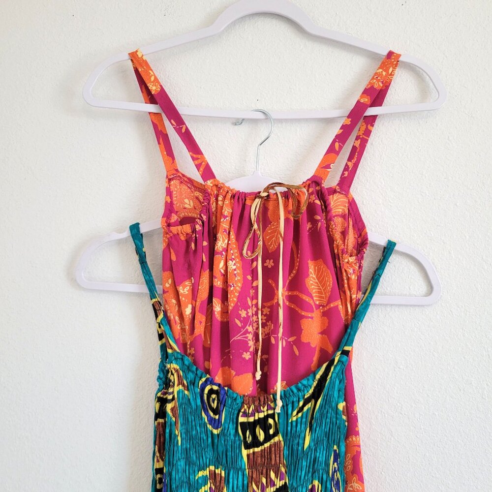 2 Tropical Dresses Floral Print Vacation Resort Size S